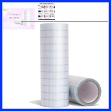 Vinyl Transfer Paper Tape Roll 12" x 30 FT Clear w/Blue Alignment Grid, Appli...