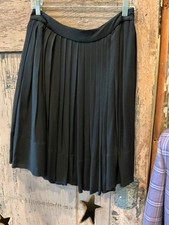 Talbots Pleated Knee-Length Skirt black NWT BUSINESS so 8 retail 149.00