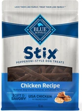 Blue Buffalo Stix Pepperoni-Style Dog Treats Made with Natural Ingredients, Chic