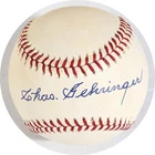 Charlie Gehringer Autographed AL Brown Baseball JSA CK18339