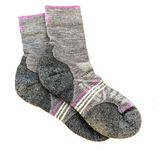 Smartwool Womens Hike Light Cushion Mid Crew Socks: Medium Grey: S
