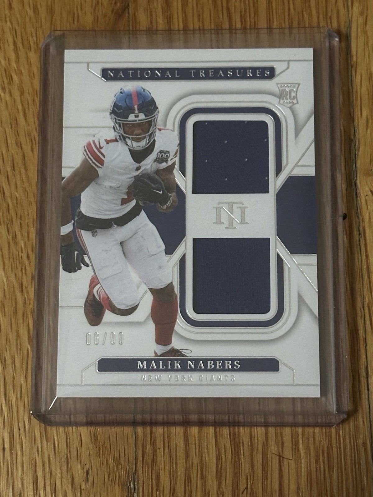 2024 National Treasures Malik Nabers Dual Patch /99 #RDM-MNS Rookie