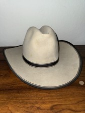 Vintage Stetson 5X Boot Hill Saddlery Tan Cowboy Hat Size 7/38