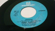 BOBBY SHERMAN "Jennifer" (1971  Metromedia MMS 227) 45 RPM 7" Single POP VG+