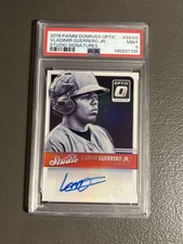 2016 Vladimir Guerrero Jr Donruss Optic Studio Signatures Autograph Mint PSA 9