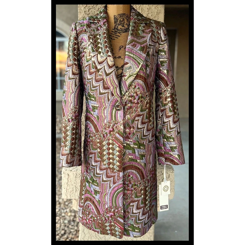 Elcetera Spankling Multi Metallic Colors Blazer Size 6 NWT - Image 2 of 4