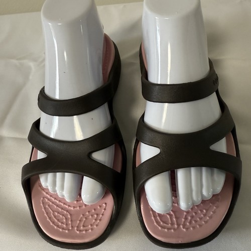 Crocs Meleen Sandalen Damen Gr.8 Braun Rosa Slipper Schlappen Komfortschuhe 11853 - Bild 2 von 16