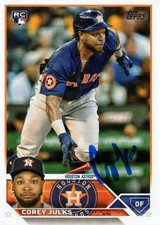 Corey Julks Houston Astros 2023 Topps Update Autographed Signed Rookie Card