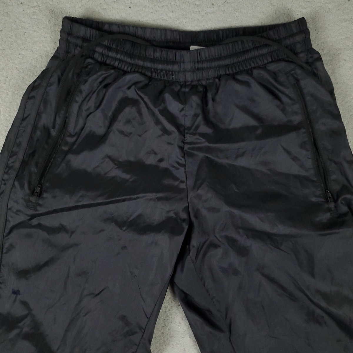 Adidas Pants Mens Small Black Track Athletic Windbreaker