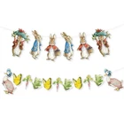 Peter Rabbit Banner Birthday Party Classic Tale Happy Easter Bunting Decoration