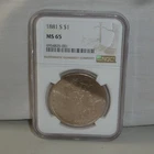 1881 s morgan silver dollar NGC graded MS 65