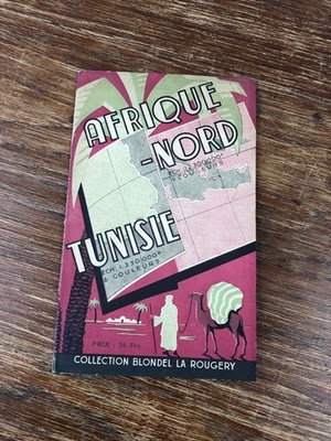 Landkarte TUNESIEN NORDAFRIKA um 1930 Blondel La Rougery ART DECO