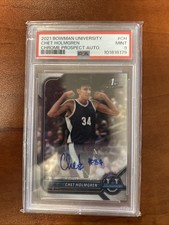 2021 Bowman Chrome Univ Chet Holmgren Auto Graded 9 1st Auto Zags/ Thunder