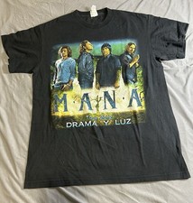 MANA T-shirt 2012 Drama Y Luz Tour Black Medium 2-Sided Shirt read Description