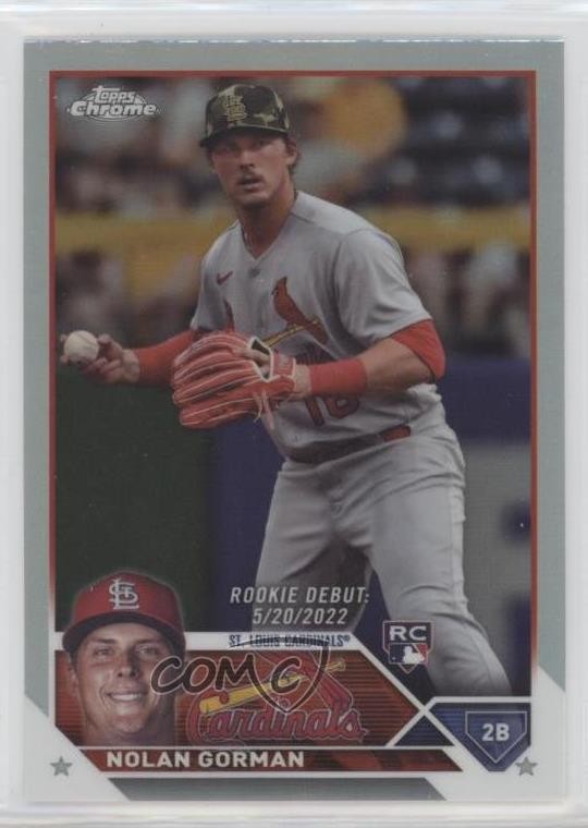 2023 Topps Chrome Update Rookie Debut Refractor Nolan Gorman #USC145 0bg1