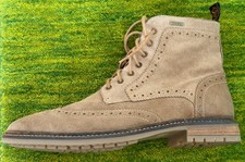 Superdry BRAD BROGUE STAMFORD stivaletto con lacci vera pelle scamosciata marrone chiaro taglia 44