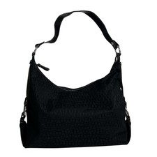 TOMMY HILFIGER Mujer Negro Tela Monograma Logo Hombro Hobo Bolso de Mano Bolso