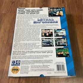 Lethal Enforcers Authentic Sega CD Box and Insert Tray & Freeze Card Only 
