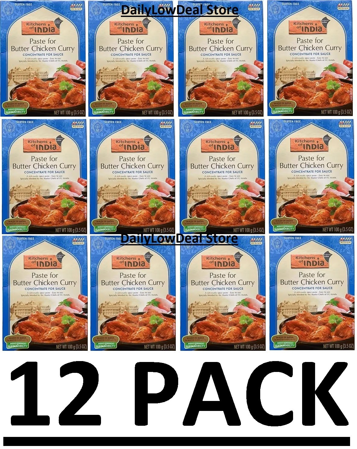 12 PACKS - Kitchens Of India Butter Chicken Curry Paste 3.5 