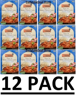 12 PACKS - Kitchens Of India Butter Chicken Curry Paste 3.5 oz (Total 42 oz)