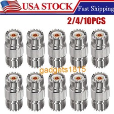 2-10Pcs PL259 SO239 Female to Female Coax Connector Adapter for CB Radio Antenna