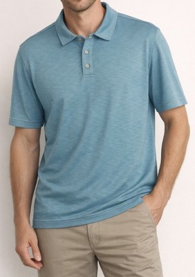 NWT 2XL IZOD Luxury Classic Quick Dry, Adriatic Blue Short Sleeve Polo Shirt
