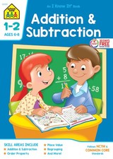 School Zone Addition  Subtraction Workbook: 32 Pages, 1st Grade, 2nd Grade,...