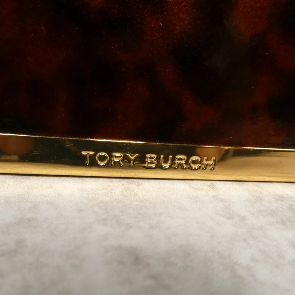 Tory Burch коричневый леопард печать очки солнцезащитные очки полу жесткий чехол - Изображение 3 из 4