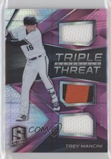 2017 Chronicles Spectra Triple Threat Materials Pink Prizm 9/49 Trey Mancini jc3