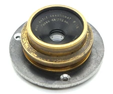 Very Rare Ross Wide Angle Anastigmat brass lens 4.5" 11 cm F16 Covers 4x5"