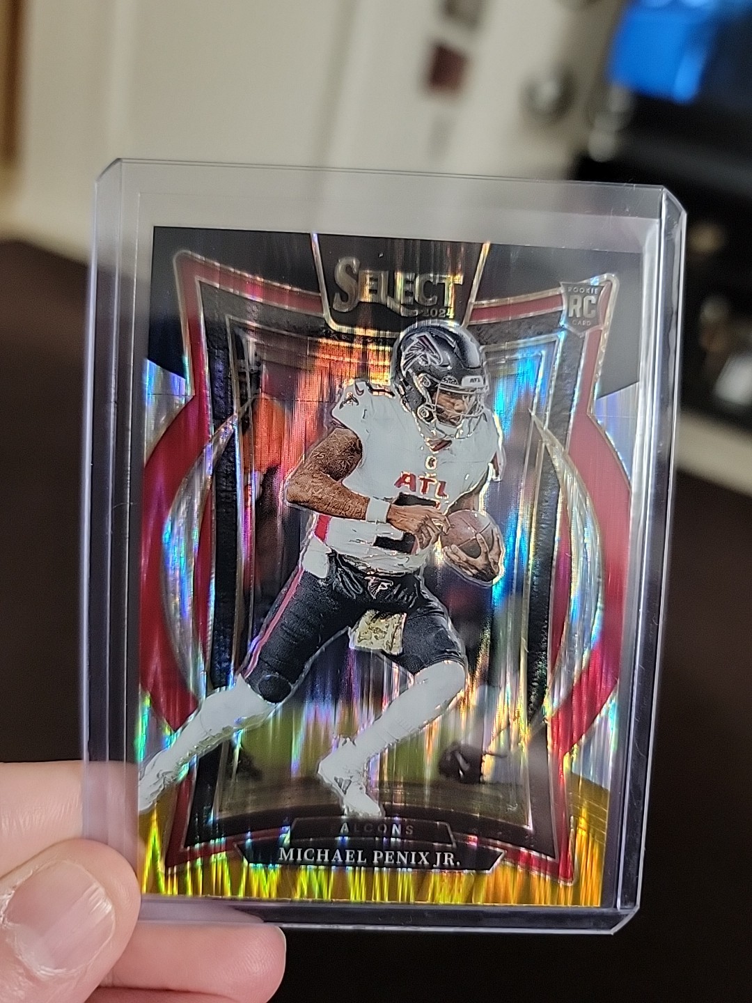 2024 Panini Select - Club Level Michael Penix Jr. #235 Black & Gold Shock Prizm