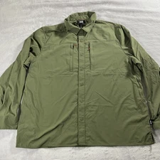 Alaskan Hardgear By Duluth Trading SlimFit Long Sleeve Snap 2XL OD Green