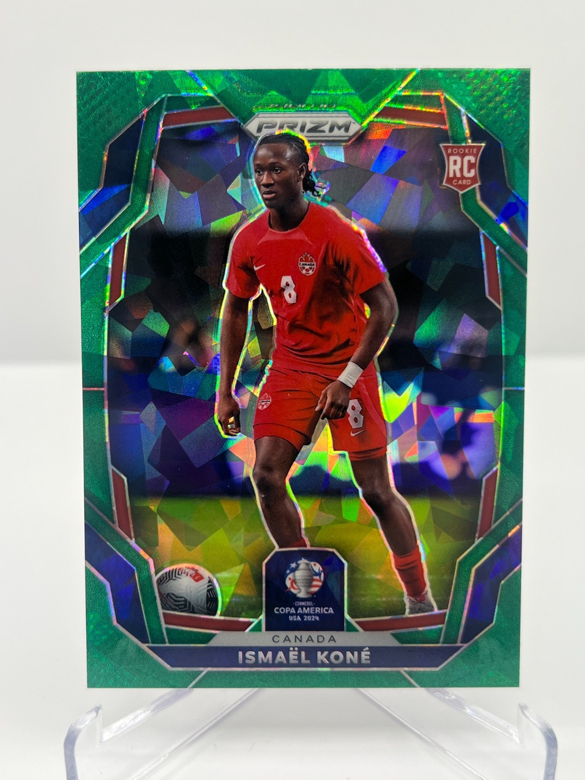 2024 PANINI PRIZM COPA AMERICA ISMAEL KONE RC GREEN ICE NO. 173 CANADA