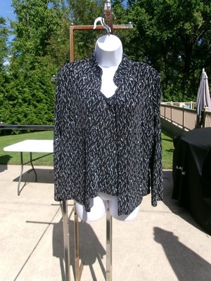 NWOT ONYX NITE GORGEOUS BLACK&SILVER 2PC SET TANK AND JACKET XL