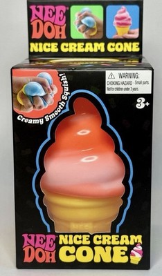 NeeDoh Orange Nice Cream Cone Squishy TikTok Viral  Sensory Fidget Toy RARE!