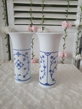 Strohblume indisch Blau J&auml;ger Eisenberg Blau Saks 2 Vasen 17cm
