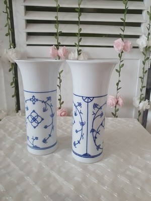 Strohblume indisch Blau Jäger Eisenberg Blau Saks 2 Vasen 17cm 