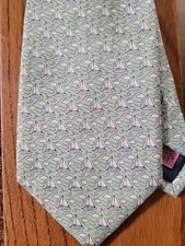Pair Of Vineyard Vines Ties 1 Light Blue With Whales  1 Green With Sailboats