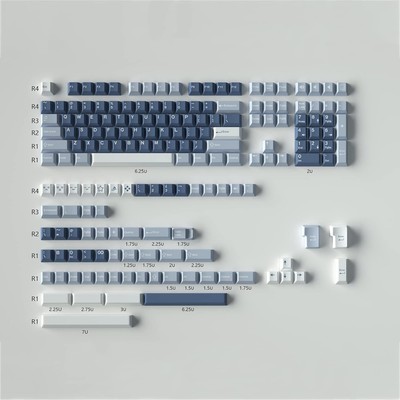 172 Keys Doubleshot Keycaps Set Cherry Profile Fishing Key caps with 7u Spacebar