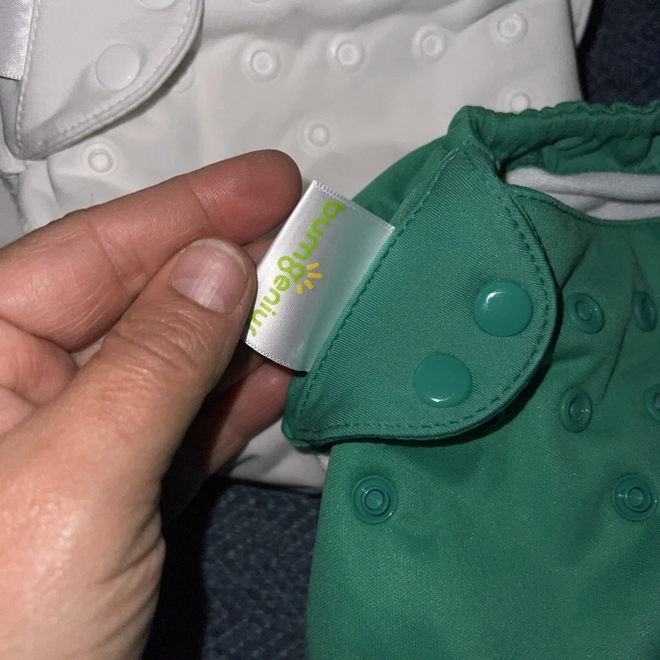 Подгузники BumGenius два белых, один зеленый - Изображение 3 из 4