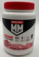 Muscle Milk Genuine Protein Powder Strawberries Crème 32G Protein 1.93 LB 11.85 per gallon