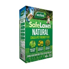Westland SafeLawn Natural Feed 80m² – Pet & Child Friendly,Prevents Weeds & Moss