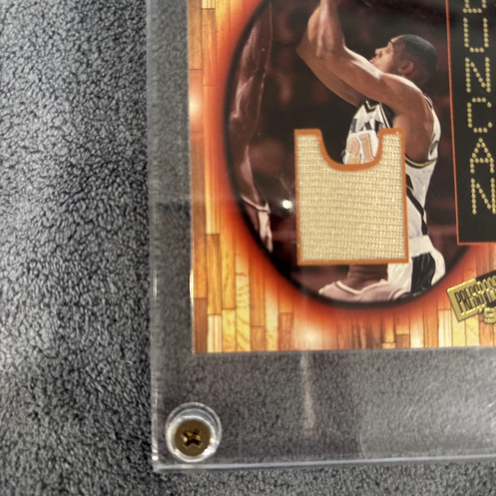 1997 Press Pass Game-Used Jersey Tim Duncan view 8