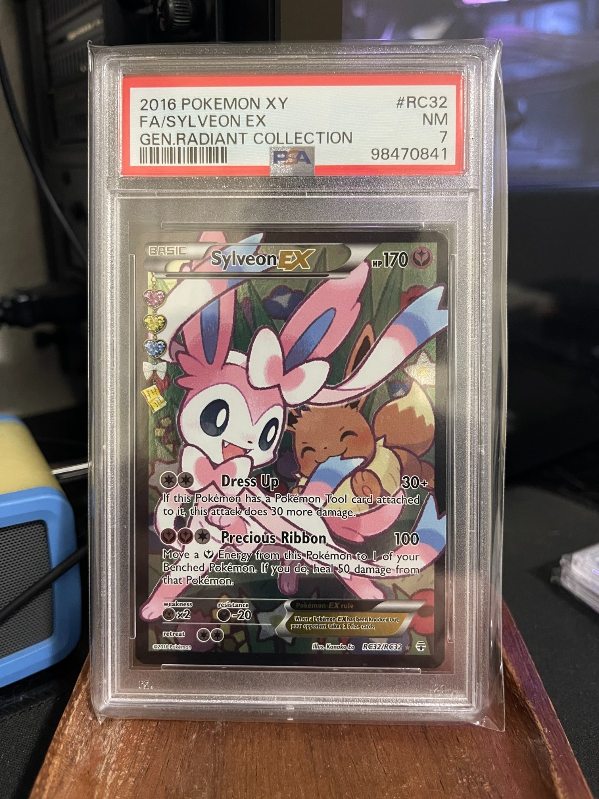 PSA 7 NM 2016 Pokemon XY Generations Sylveon Ex Full Art Radiant Collection RC32