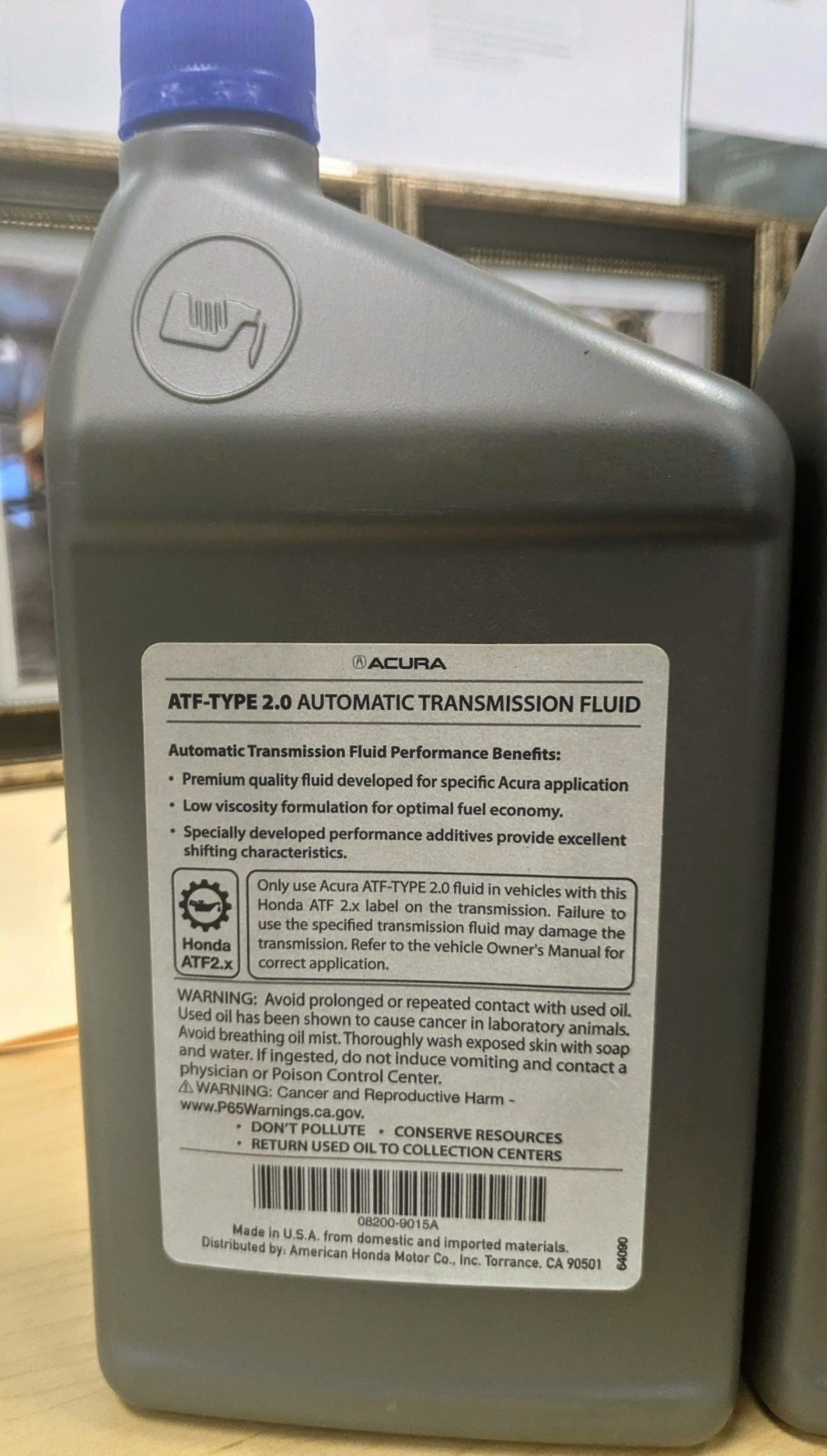 FREE SHIPPING Genuine Honda/Acura Trans Fluid ATF Type2.0  ( 5 )Qrts-08200-9015