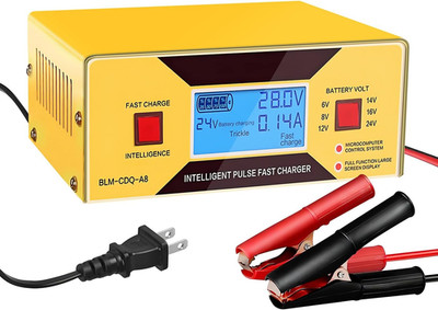 8V Battery Charger, Multi-Voltage 6V/8V/12V/14V/16V/24V Adjustable Voltage Batte