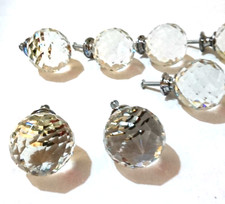 CLEAR CRYSTAL GLASS CUPBOARD DRAWER HANDLE CABINET KNOBS (8 Pieces)