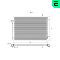 Kondensator Klimaanlage ERA 667393 FüR BMW 5Er E60 Touring E61 7Er E65 E66 E67