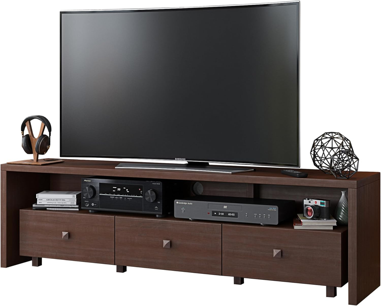 With Storage & Cable Management, Fits Up To 80" Screens
