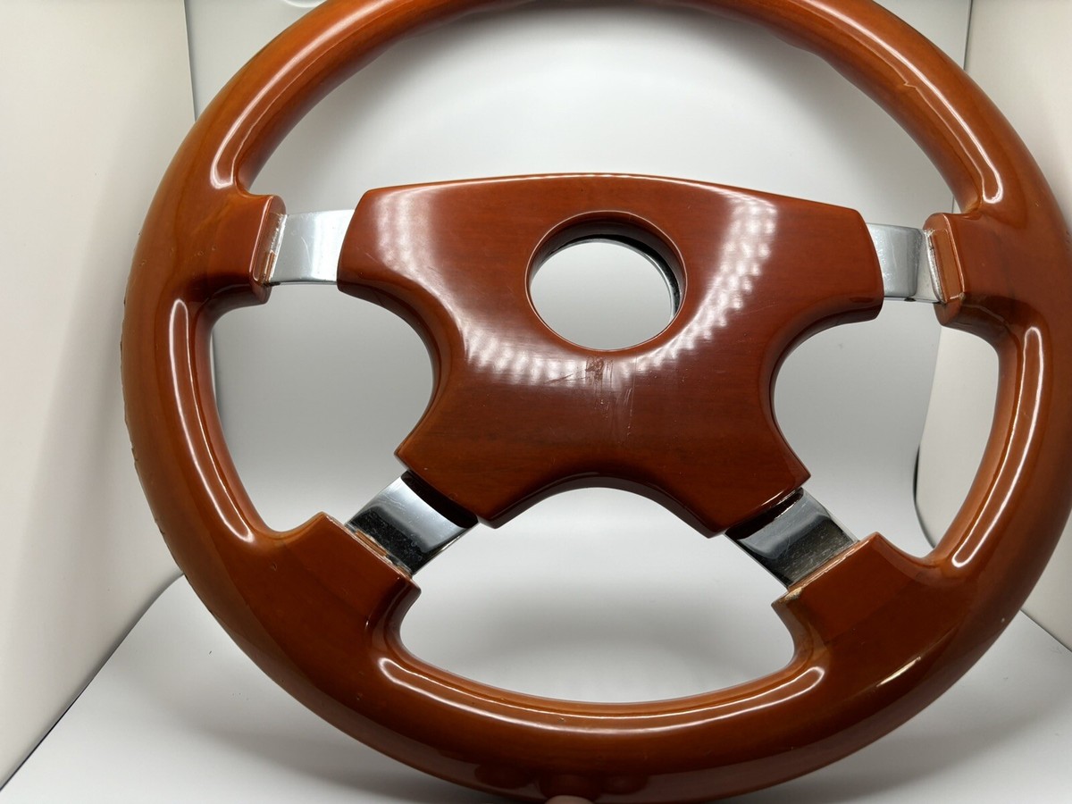 パーツ ALL WOOD Steering Wheel 14inch JDM Wood Steering Wheel Unversal Karting Sport Wooden